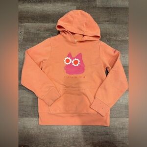 Columbia Orange Kids Hoodie with Pink Graphic